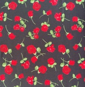 Puuvillakangas, 50*112cm, Punaiset ruusut