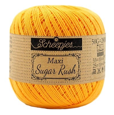 MAXI Sugar Rush, 208 keltainen, puuvillalanka 50g