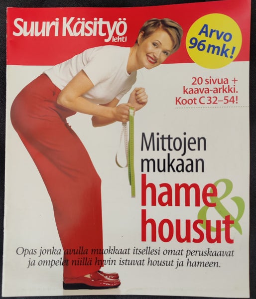 Kaava, Mittojen mukaan hame ja housut